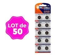 Lot de 5 Blisters de 10 Piles Bouton AG10 Super Alcaline 1.5V PKCell