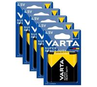 Lot de 5 Blisters x 1 Pile Plate Zinc-Carbon Superlife 4.5V 3R12