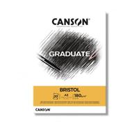Lot de 5 Bloc 20 feuilles Canson® Graduate Bristol A5 180g/m², très lisse blanc