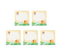 Lot de 5 blocs adhésifs mignons en forme d'animal - Note esthétique - Panda - Fournitures scolaires pour étudiants