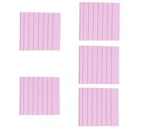 Lot de 5 blocs-notes autocollants colorés lignés - Bloc-notes simples - Fournitures scolaires et de bureau