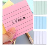 Lot de 5 blocs-notes autocollants colorés lignés - Bloc-notes simples - Fournitures scolaires et de bureau