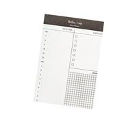 Lot de 5 blocs-notes déchirables 85 x 125 mm 50 feuilles pour réunions de bureau et emploi du temps quotidien