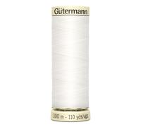 Lot De 5 Bobines 100m Fil 100% Polyester Gutermann Ref 788988 - Att 800 - Blanc