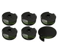 Lot de 5 bobines de fil + capuchon compatibles avec débroussailleuse Parkside PRT 300 50 550 A1 A3 A5 / TLP-01