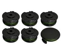 Lot de 5 bobines de fil + capuchon de bobine de fil compatibles avec débroussailleuse Bosch 3600HA5000 3600HA5070 F016800385
