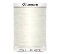 Lot De 5 Bobines Fil Polyester 1000m Gutermann Ref 701939 - Att 111 - Blanc Mariage
