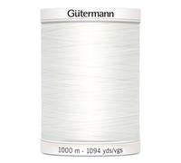 Lot De 5 Bobines Fil Polyester 1000m Gutermann Ref 701939 - Att 800 - Blanc
