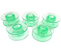 Lot de 5 bobines vertes pour machine à coudre Husqvarna Viking groupe 5, 6, 7 (Designer I, Designer II, Platinum, Freesia, Scandinavia)