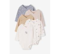 Lot de 5 bodies bébé garçon manches longues bleu ciel 3M(60CM)