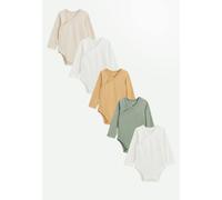 Lot De 5 Bodies Bébé Manches Longues Ouverture Croisée Mini Rêve Ecru 12M(74CM)