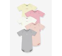 Vêtements Petit Bateau Lot de 5 bodies Manches Courtes Semaine pour Enfant 3M Multicolore