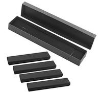Lot de 5 boîtes à bijoux en carton, boîte cadeau rectangulaire en papier kraft avec doublure pour bracelet, femme, mère, anniversaire (noir)