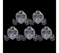 Lot de 5 boîtes à bonbons en forme de carrosse pour anniversaire, fête de mariage, boîte à bonbons du monde entier 10.00