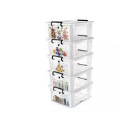 Lot de 5 boîtes à jouets ouverture devant 5 x 20 litres