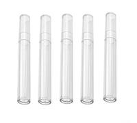 Lot de 5 boîtes à stylos cylindriques en plastique transparent en acrylique 15 cm pour organiser les outils de beauté et la papeterie