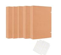 Lot de 5 Boîtes Archives en Carton Dos A4 documents en solide boîte à documents Boîtes de bureau Boite grande capacité Boîte transfert en papier toilé Bankers Document Organisateur Stockage