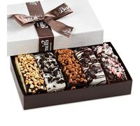 Lot de 5 boîtes cadeau Biscotti Chocolat Saint Valentin Gourmet Cookie Panier cadeau pour livraison alimentaire, biscuits insolites, idées de cadeaux pour femmes, hommes, femmes et petites amies