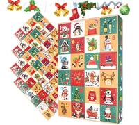 Lot De 5 Boîtes De Calendrier De L'avent Avec Compte À Rebours De Noël 5 Pièces Grilles Calendriers De L'avent Vides Pour Remplir Des Boîtes En Papier, Kit Calendrier De L'Avent A Remplir