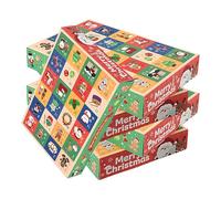 Lot de 5 boîtes de calendrier de l'Avent de Noël - Créez vos propres calendriers de l'Avent - 24 jours - À remplir en papier - Pour remplir des chocolats, des bonbons, des jouets - Grille de 4 cm
