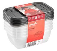 Lot de 5 Boîtes de conservation congélation 500 ml - Gris