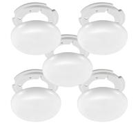 Lot de 5 boîtes de dérivation blanches plates pour plafond, boîte de dérivation en saillie, rosace de plafond, 100 mm, boîte aveugle, cache-câbles, mur ultra plat, diamètre 10 cm x 1,5 cm (5 x 100 mm)