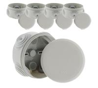 Lot de 5 Boîtes de dérivation IP55 Ø70x35mm - Gris - Zenitech