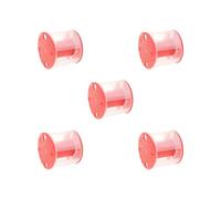 Lot de 5 boîtes de rangement portables faciles à utiliser pour ruban de gymnastique rythmique - Rouge - 7,2 x 6,4 cm