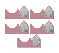 Lot de 5 boîtes d'enveloppes pour bouquet de fleuriste - Emballage pliable en forme de sac à main - Pour la fête des mères, un mariage, des fiançailles, la Saint-Valentin, un anniversaire, une remise