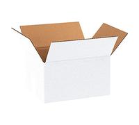 Lot de 5 boîtes en carton blanc 45 x 35 x 30 cm, boîtes en carton ondulé léger et résistant, fabriquées en Italie