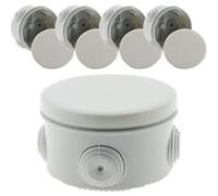 Lot de 5 boîtes étanches Ø80 Prof. 45mm - IP55