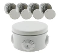 Lot de 5 boîtes étanches Ø80x45mm IP55 - Gris - Zenitech
