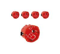 Zenitech - Lot de 5 boîtes placo appareillage vis et griffes - Ø67x40mm + vis - Rouge Rouge