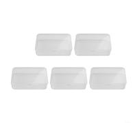 Lot de 5 boîtes transparentes compactes, parfaites pour ranger des bijoux et des photos