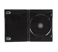 Lot de 5 boîtiers pour CD/DVD/Blu-Ray avec tranche de 14 mm, clips et pochette extérieure pour incrustation d'œuvres d'art Noir