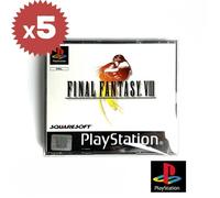 Lot de 5 Boîtiers Protection Crystal Box Transparent pour Jeux PS1 Playstation 1 Double CD - Anti-rayures, Lock-On, 0.3mm