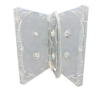 Lot de 5 boîtiers transparents pour 6 disques DVD CD Blu-Ray de n'importe quel format Avec clips de tranche de 32 mm et pochette extérieure pour contenir des œuvres d'art de titre.