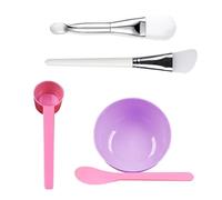 Lot de 5 bols mélangeurs en silicone avec cuillère à mesurer et spatule