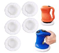 Lot de 5 bonnets de polissage en laine d'agneau pour polisseuse de voiture Einhell Ce-Cb 18/254 Li, Cc-Po 90, pour polisseuses de 220 à 250 mm, entretien de la peinture de voiture, polissage du métal