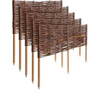 Lot De 5 Bordure De Jardin En Saule Creative Home 60 X 30 Cm (+/- 1 Cm) Clôture De Jardin Bordure De Pelouse Multicolore