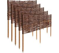 Lot de 5 Bordure de Jardin en Saule CREATIVE HOME | 60 x 30 cm (+/- 1 cm) | Clôture de jardin | Bordure de Pelouse