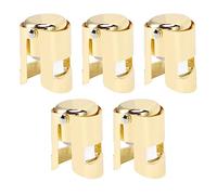 Lot de 5 bouchons à champagne, bouchons anti-oxydation, belle compatibilité forte, pratique pour bouteilles de vin (doré)