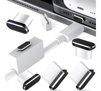 Lot de 5 bouchons anti-poussière USB C pour iPhone 17, Air, 16e, 16 Pro Max, 15 Plus, Samsung A17, A16, S25, S24, A54, S23, protection de port de charge de type C pour Google Pixel 10 9 8 7 avec clip