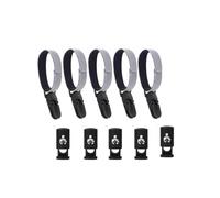Lot de 5 bouchons de drapeau de jardin noirs anti-vent clips pour drapeau de jardin en caoutchouc réglables pour garder les drapeaux en place