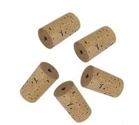 Lot de 5 bouchons de joint de tête de flûte en liège naturel, couleur bois, pièces de rechange pour bandes et flûtes d'orchestre, 3,14 x 1,82 x 1,75 cm