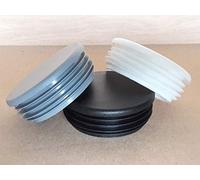 Lot de 5 bouchons de tuyau ronds - Diamètre : 26,9 mm - Noir