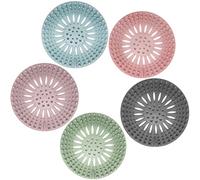 Lot de 5 Bouchons de vidange de Douche, Filtre d'évier, Attrape-Cheveux en Silicone Durable, Facile à Installer et à Nettoyer, Convient pour Salle de Bain, Baignoire et Cuisine
