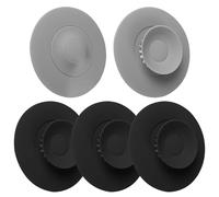 Lot de 5 bouchons d'évier de cuisine universels en silicone - Bouchon de vidange pliable - Anti-odeur - Pour salle de bain, baignoire, lavabo