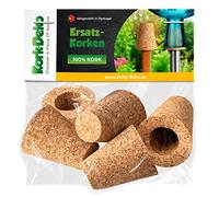 Lot de 5 bouchons en liège pour boule de rose | Compatible avec Lauschaer Glas | Embout en liège pour tige de boule de rose | Boules de rechange pour jardin | Liège pour verre Lauscha