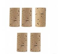 Lot de 5 bouchons en liège pour joint de tête de flûte, bois naturel, remplacement pour bande pour orchestre, entretien de réparation, 3,14 x 1,82 x 1,75 cm